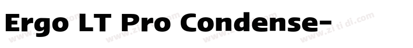 Ergo LT Pro Condense字体转换 Ergo LT Pro Condense字体转换